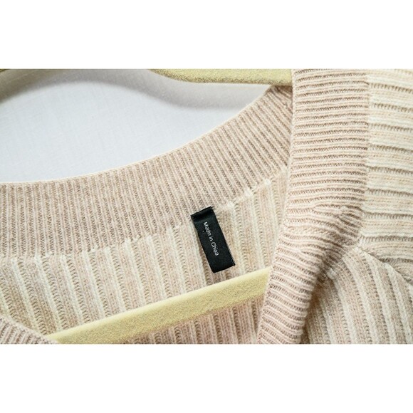 Theory Cashmere beige sweater crew neck pullover M oversized - Picture 2 of 7